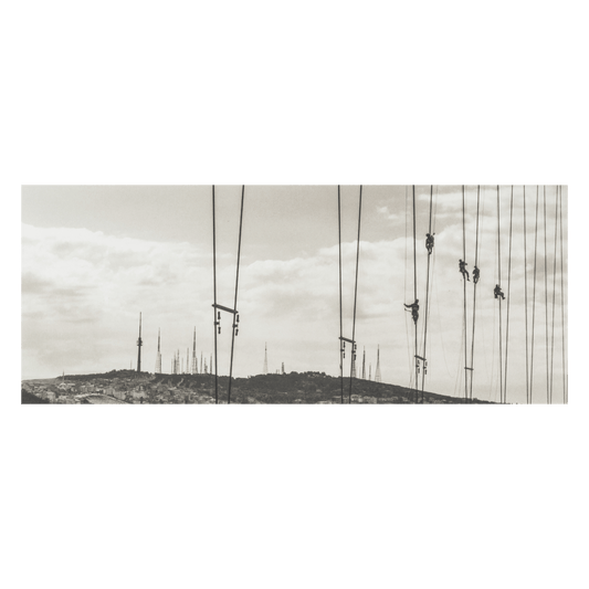 Mountaineers Fixing Suspenders of the Bosphorus Bridge
